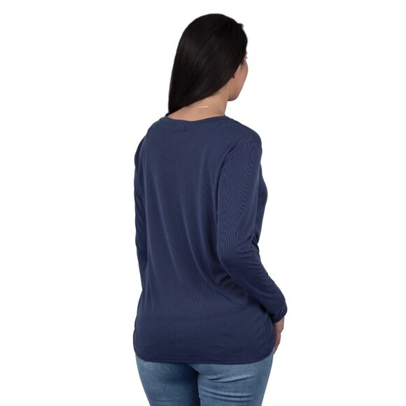 A050 ✽ Premium Rib Modal Top With Side Gathering Detail - Picture 2 of 4